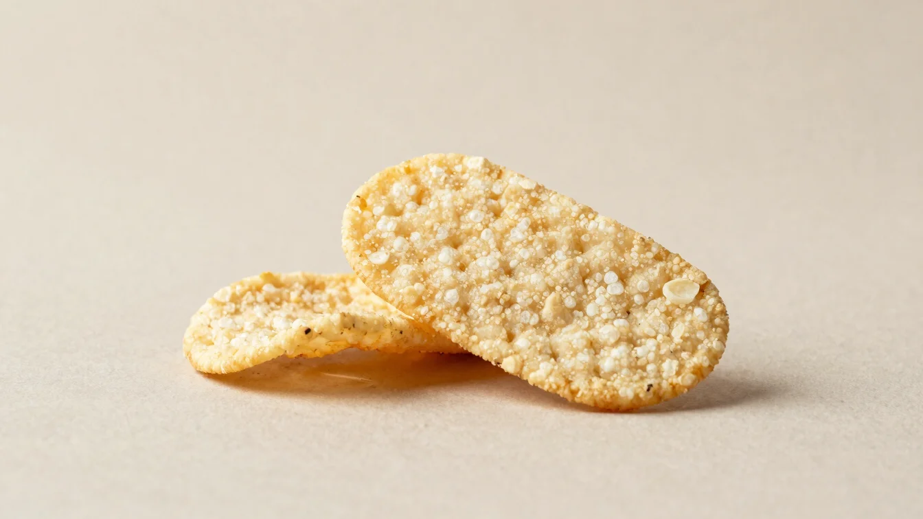 Editorial product photography of a crisp fast food snack on a neutral surface, soft clean daylight, restrained natural c